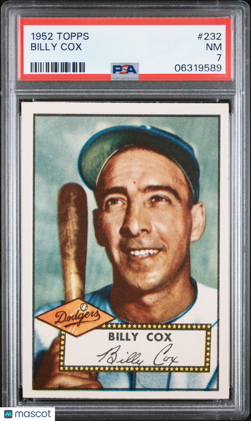 1952 Topps Billy Cox #232 PSA 7