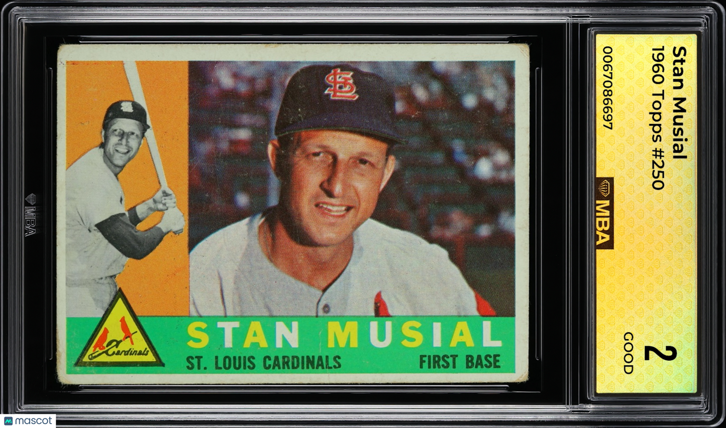 1960 Topps Stan Musial #250 MBA 2