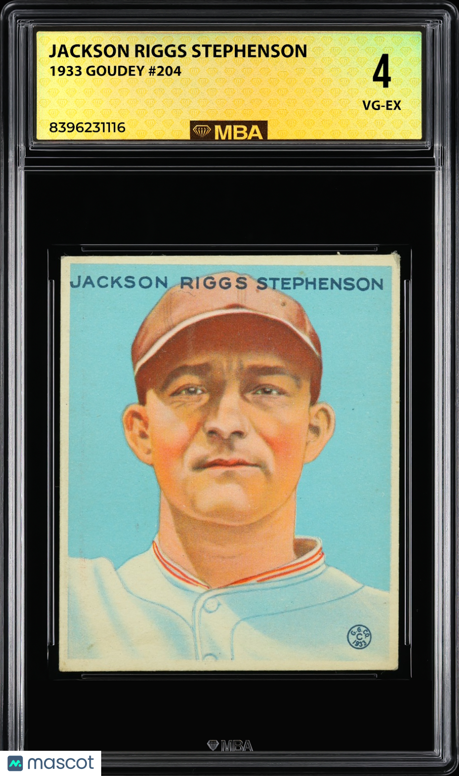 1933 Goudey Jackson Riggs Stephenson #204 MBA 4