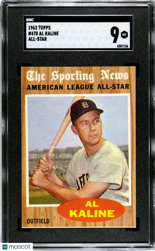 1962 Topps Al Kaline #470 All Star SGC 9