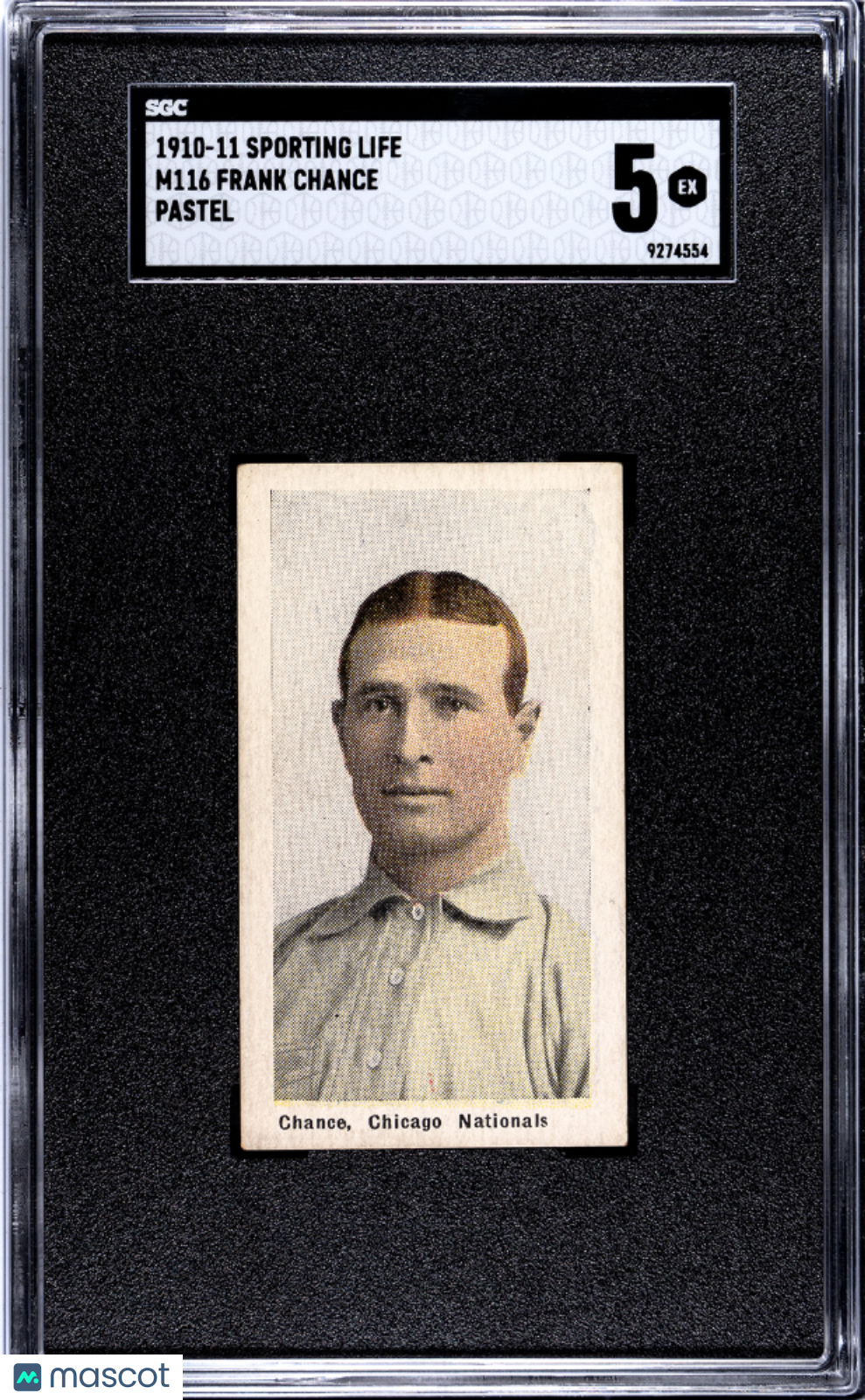 1910 Sporting Life (M116) Frank Chance Pastel SGC 5