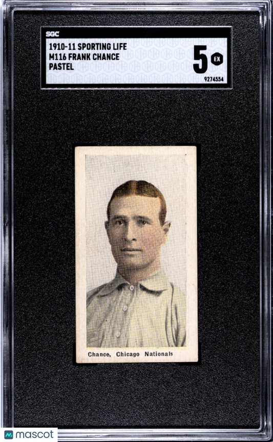 1910 Sporting Life (M116) Frank Chance Pastel SGC 5
