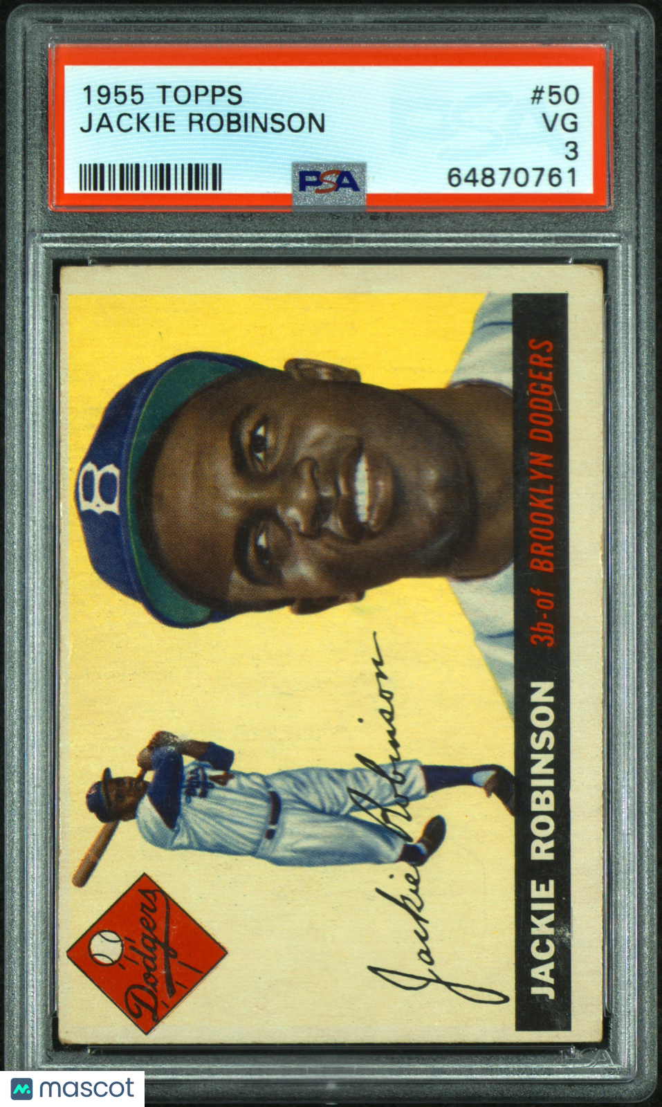 1955 Topps Jackie Robinson #50 PSA 3