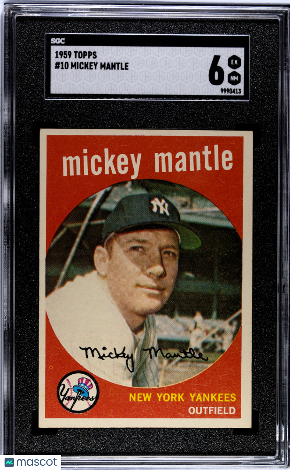 1959 Topps Mickey Mantle #10 SGC 6