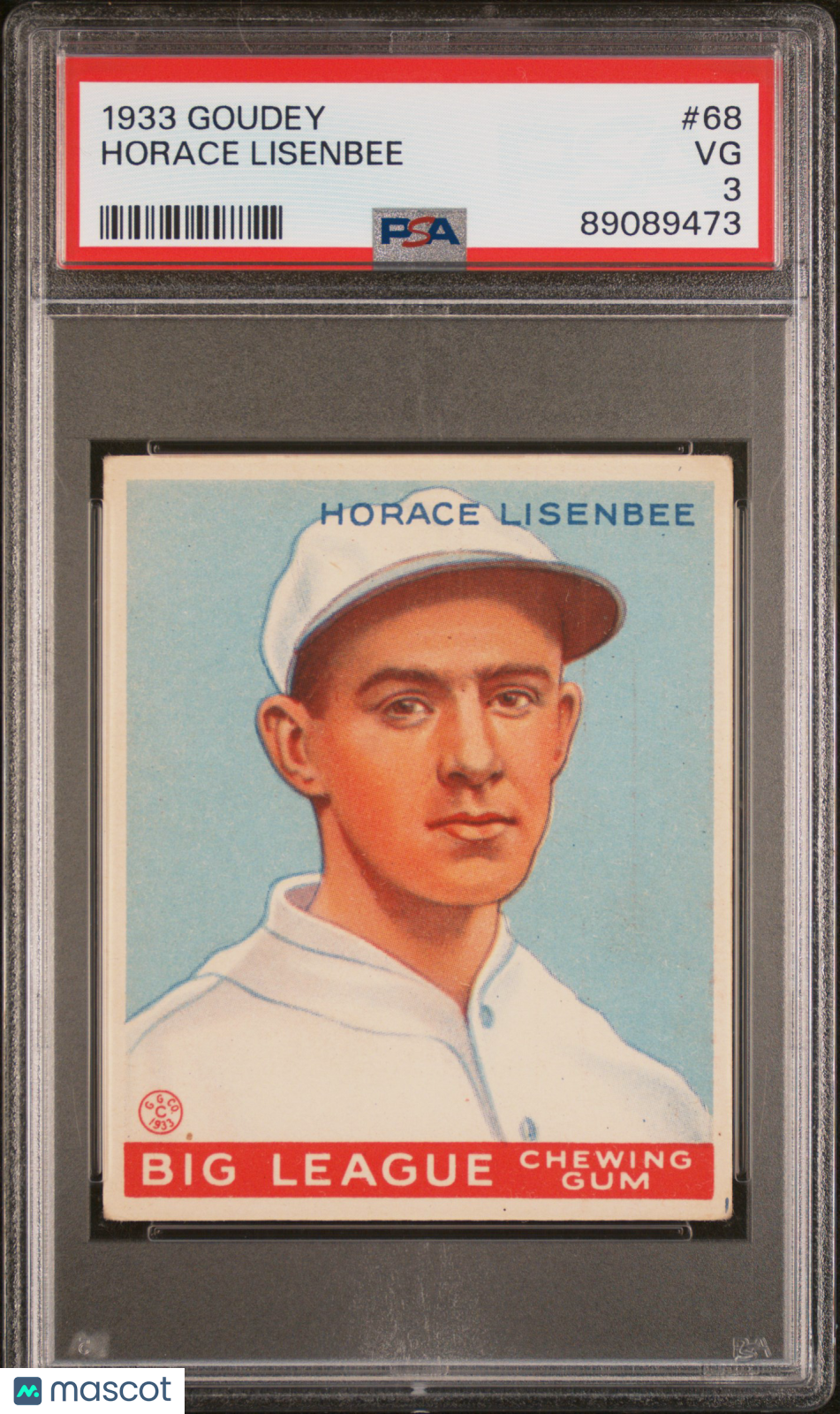 1933 Goudey Horace Lisenbee #68 PSA 3