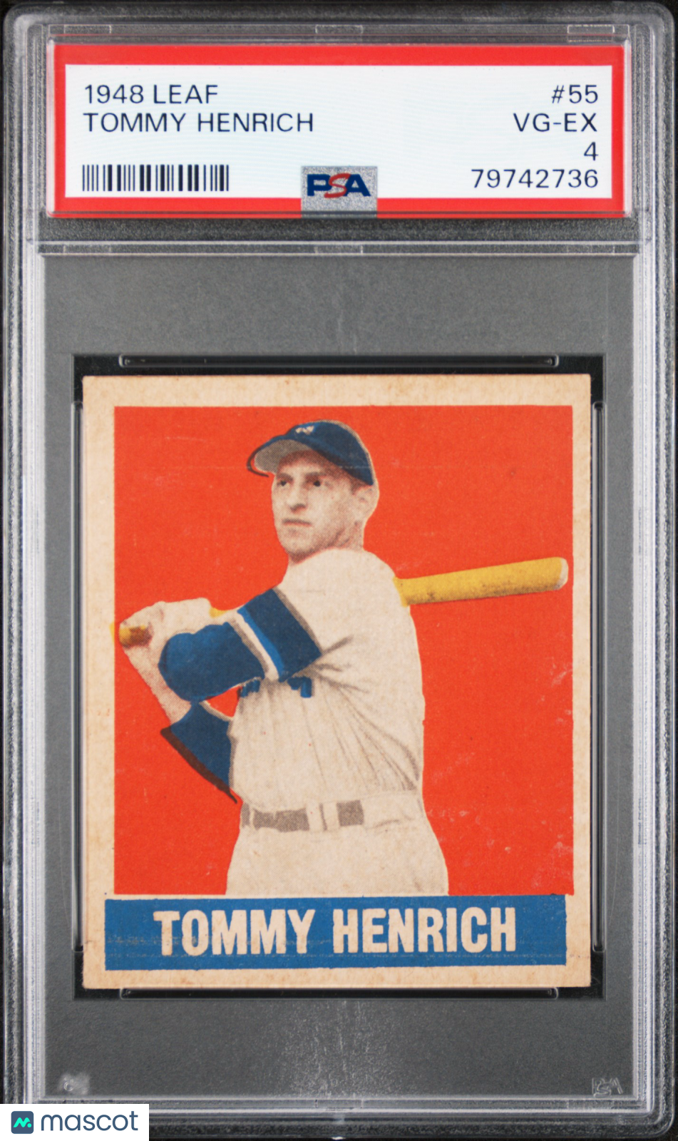 1948 Leaf Tommy Henrich #55 PSA 4