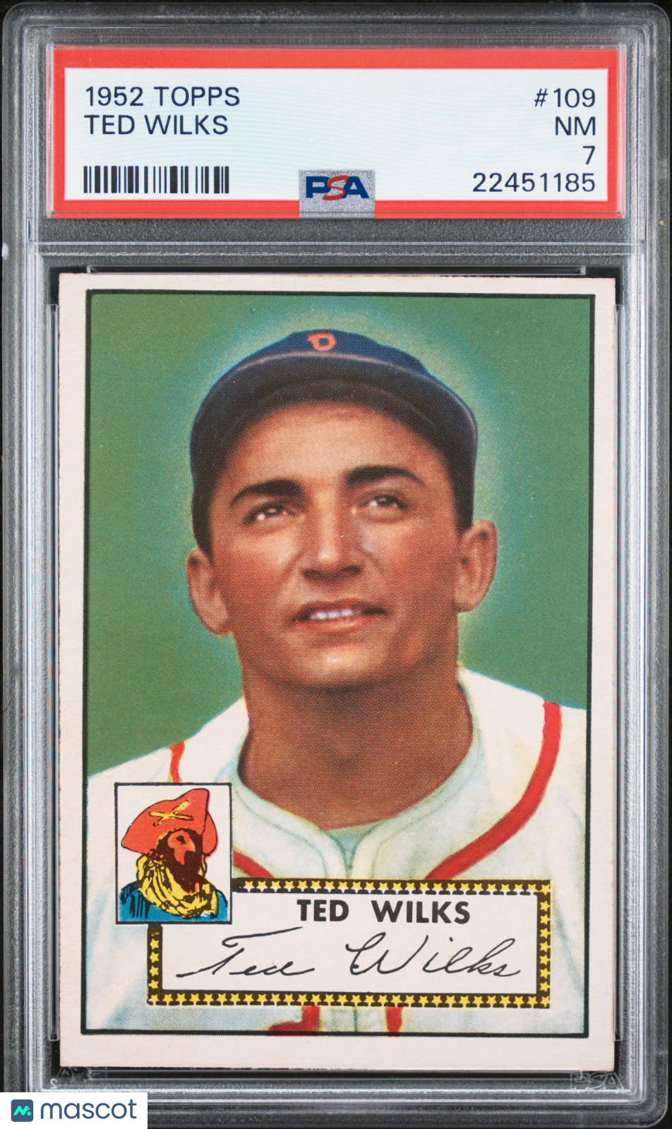 1952 Topps Ted Wilks #109 PSA 7