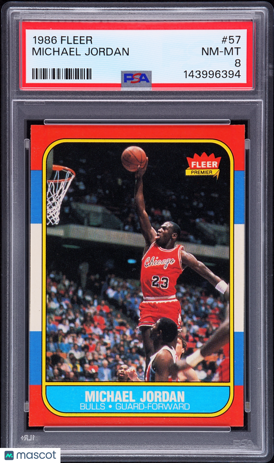 1986 Fleer Michael Jordan #57 PSA 8