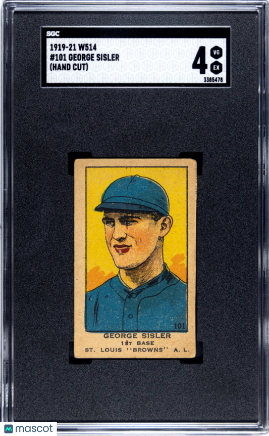 1919 W514 George Sisler #101 SGC 4