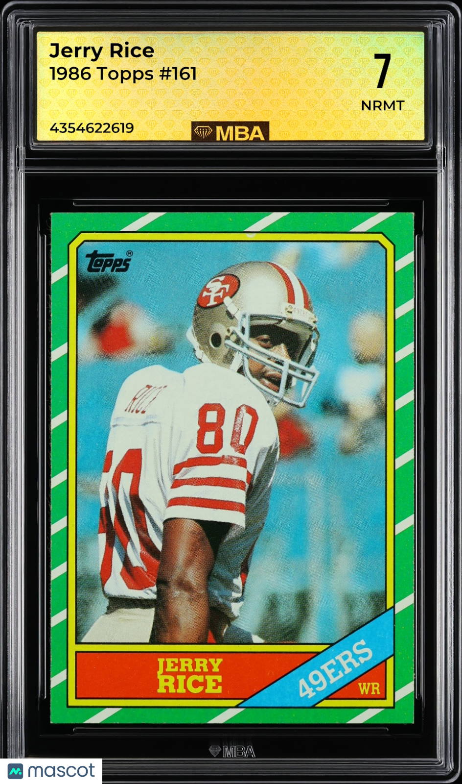 1986 Topps Jerry Rice #161 MBA 7 RC