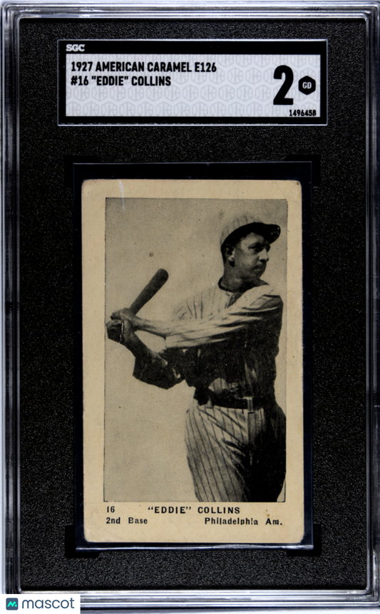 1927 American Caramel (E126) Eddie Collins #16 SGC 2