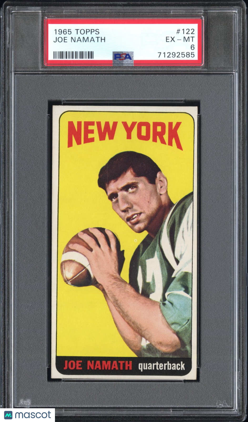 1965 Topps Joe Namath #122 PSA 6