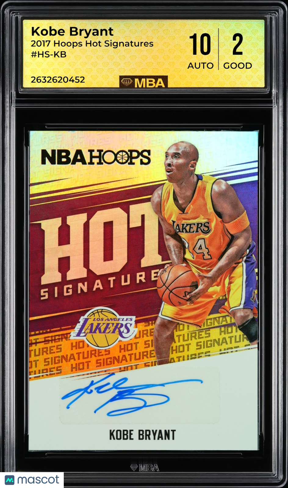 2017 Hoops Hot Signatures Kobe Bryant #HS-KB MBA 2