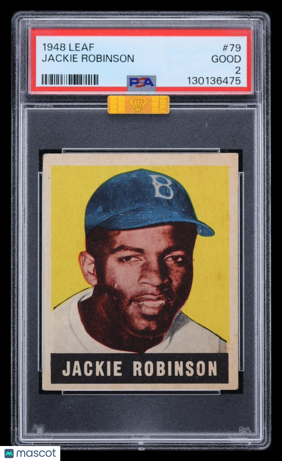 1948 Leaf Jackie Robinson #79 PSA 2 MBA Gold