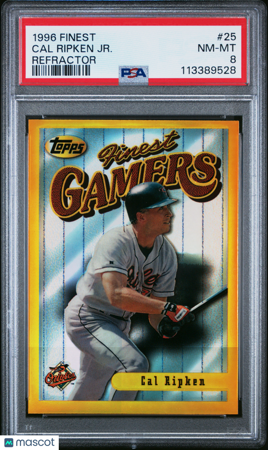 1996 Finest Cal Ripken JR. #25 Refractor PSA 8