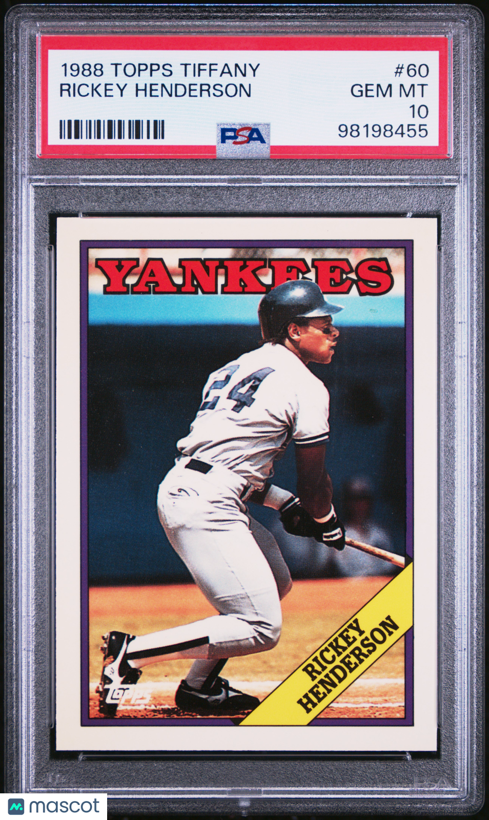 1988 Topps Tiffany Rickey Henderson #60 PSA 10