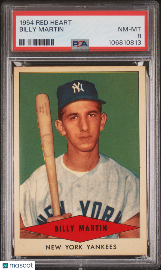 1954 Red Heart Billy Martin PSA 8