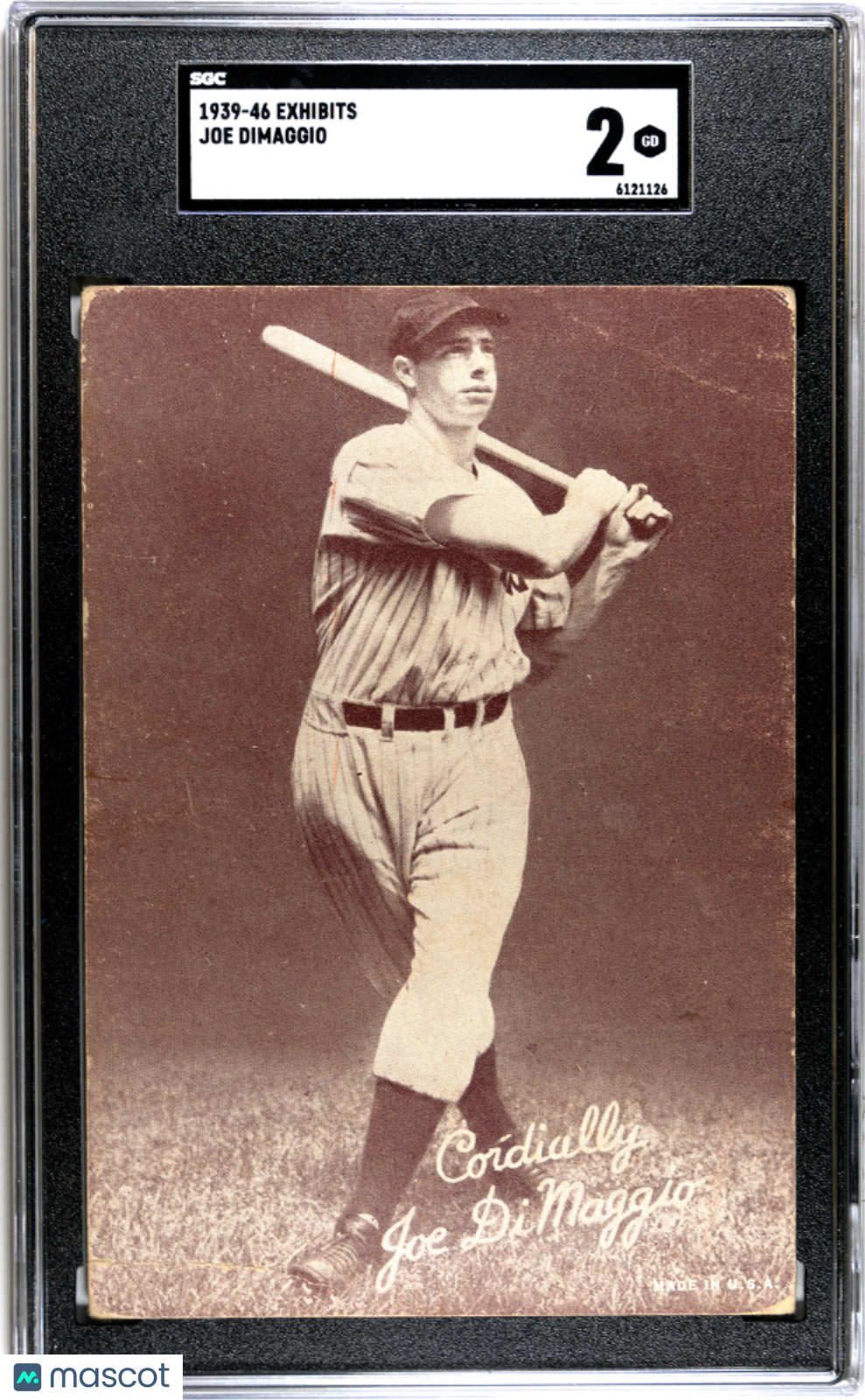 1939 Exhibits Joe Dimaggio SGC 2