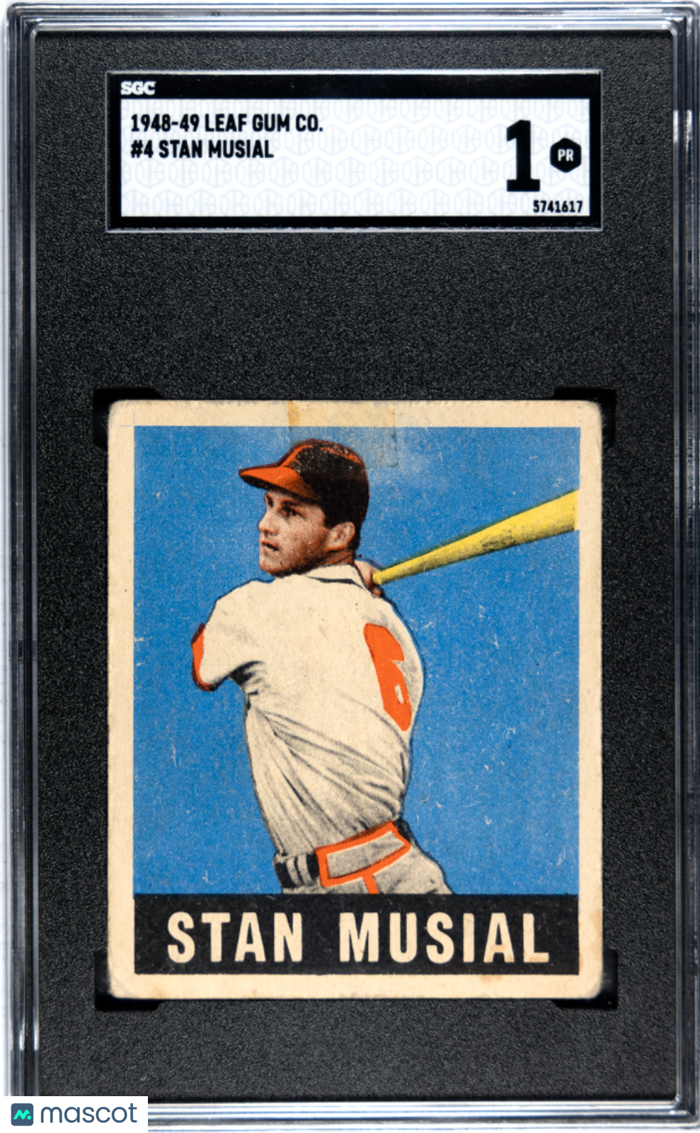 1948 Leaf Gum Co. Stan Musial #4 SGC 1