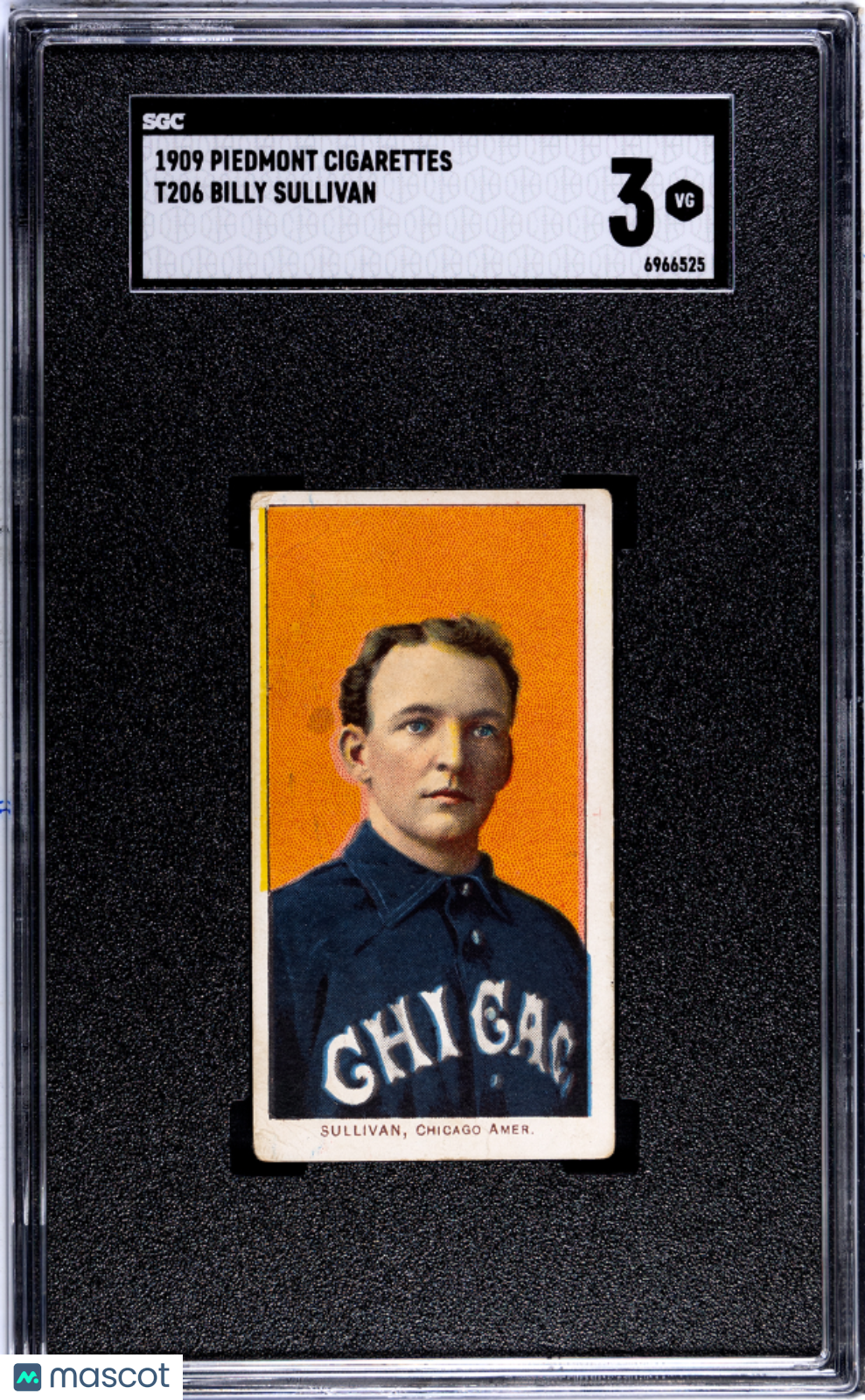 1909 Piedmont Cigarettes (T206) Billy Sullivan SGC 3