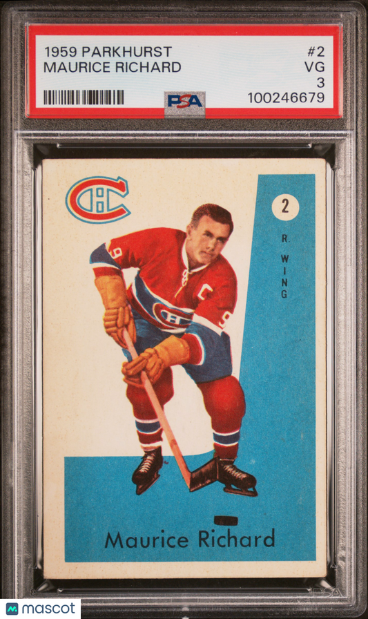 1959 Parkhurst Maurice Richard #2 PSA 3