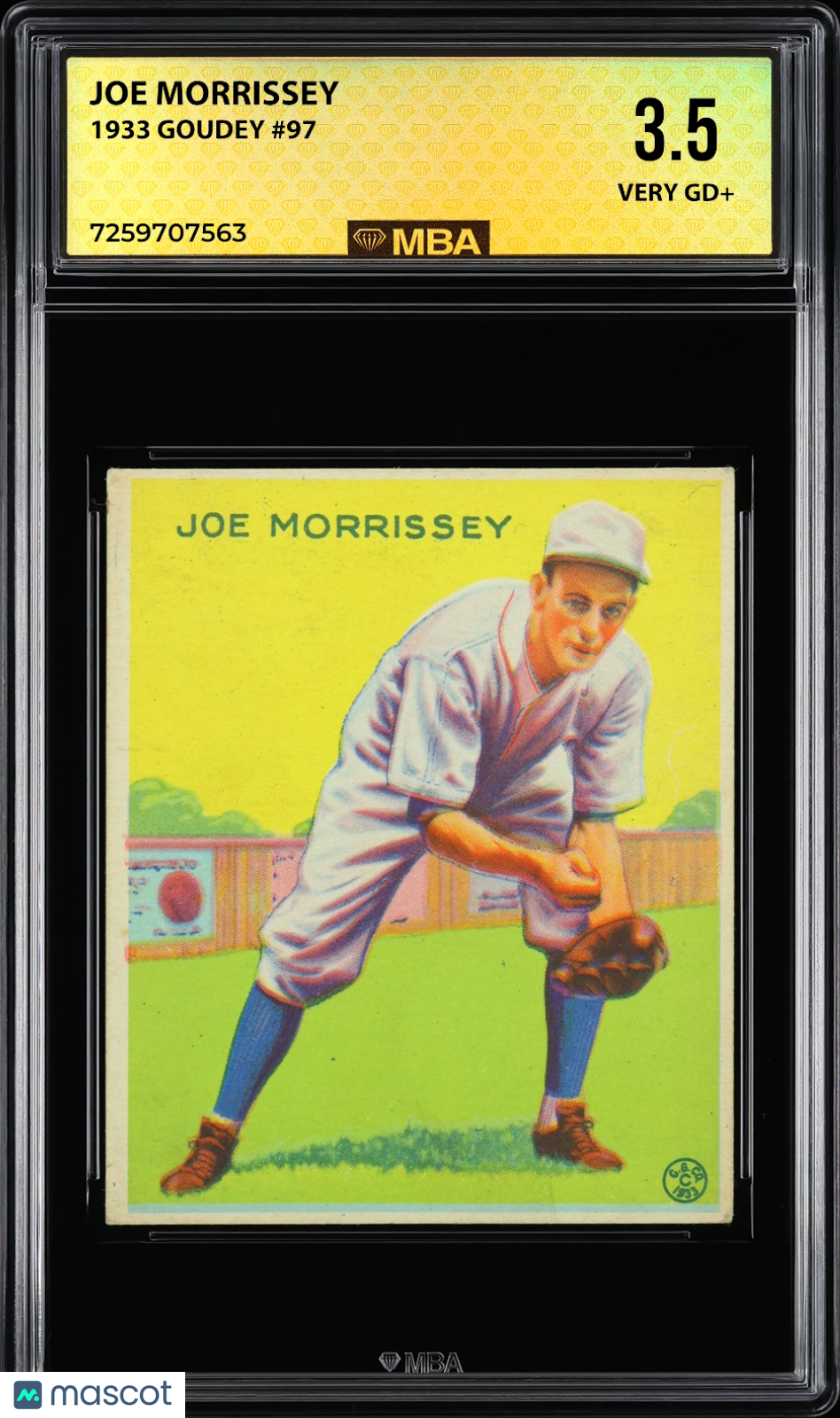 1933 Goudey Joe Morrissey #97 MBA 3.5