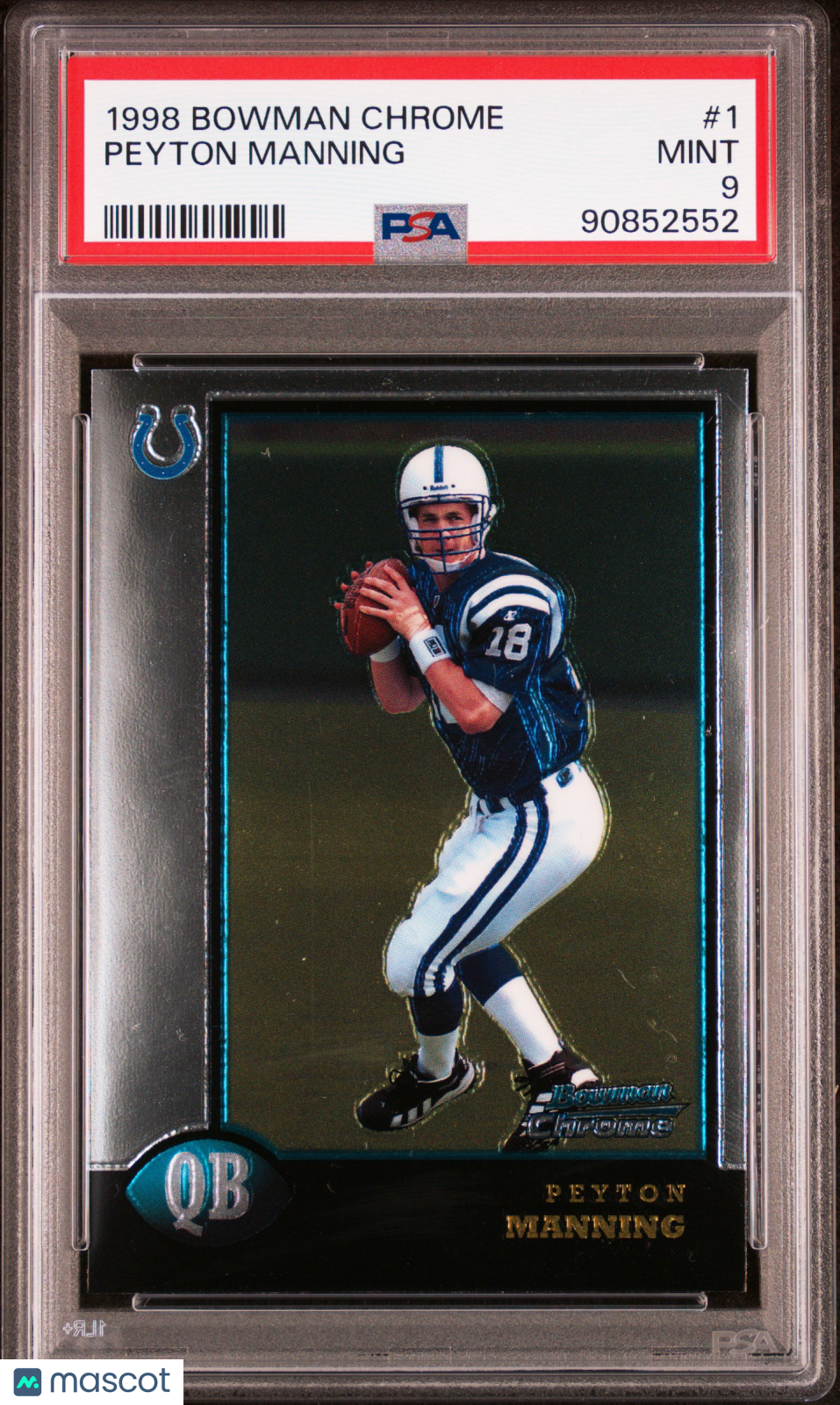 1998 Bowman Chrome Peyton Manning #1 PSA 9