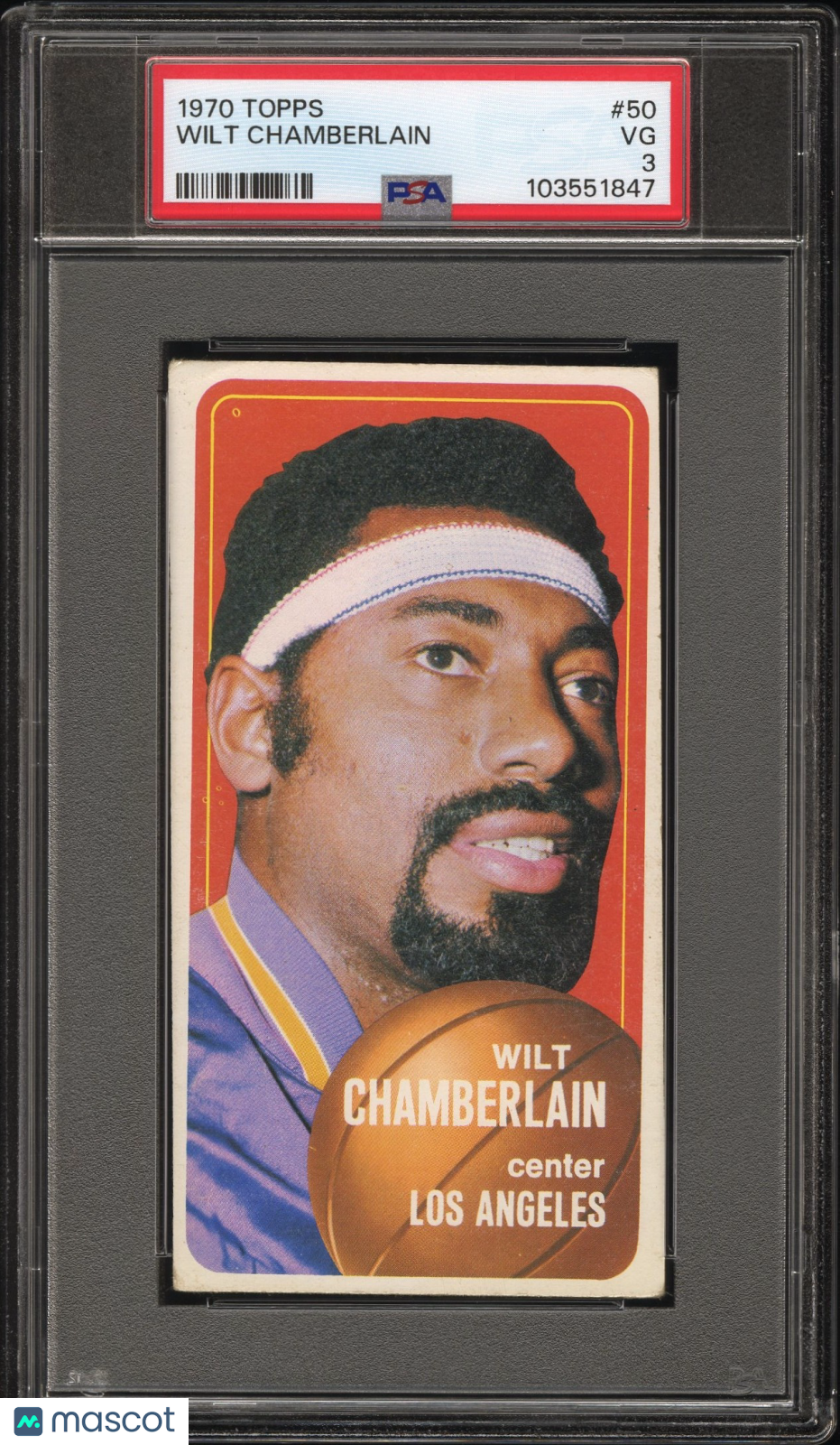 1970 Topps Wilt Chamberlain #50 PSA 3