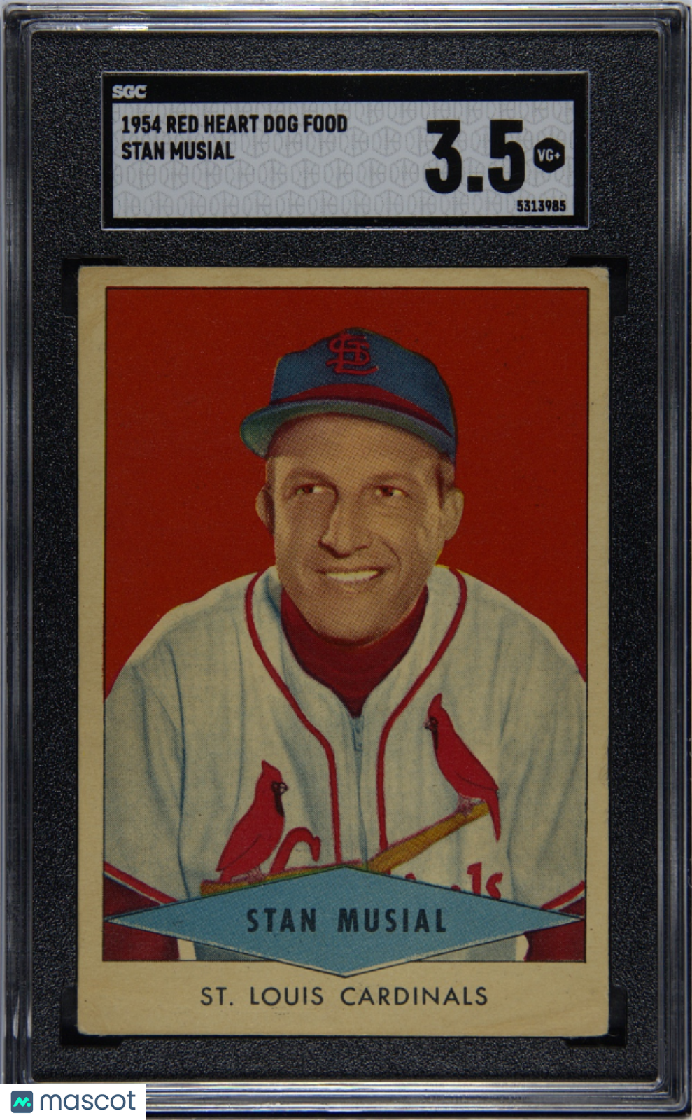 1954 Red Heart Dog Food Stan Musial SGC 3.5