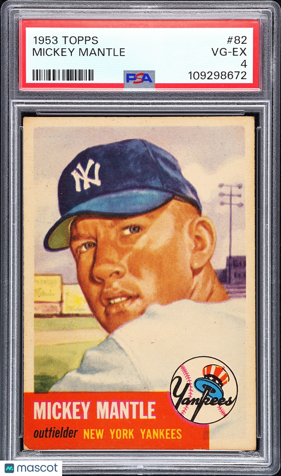 1953 Topps Mickey Mantle #82 PSA 4