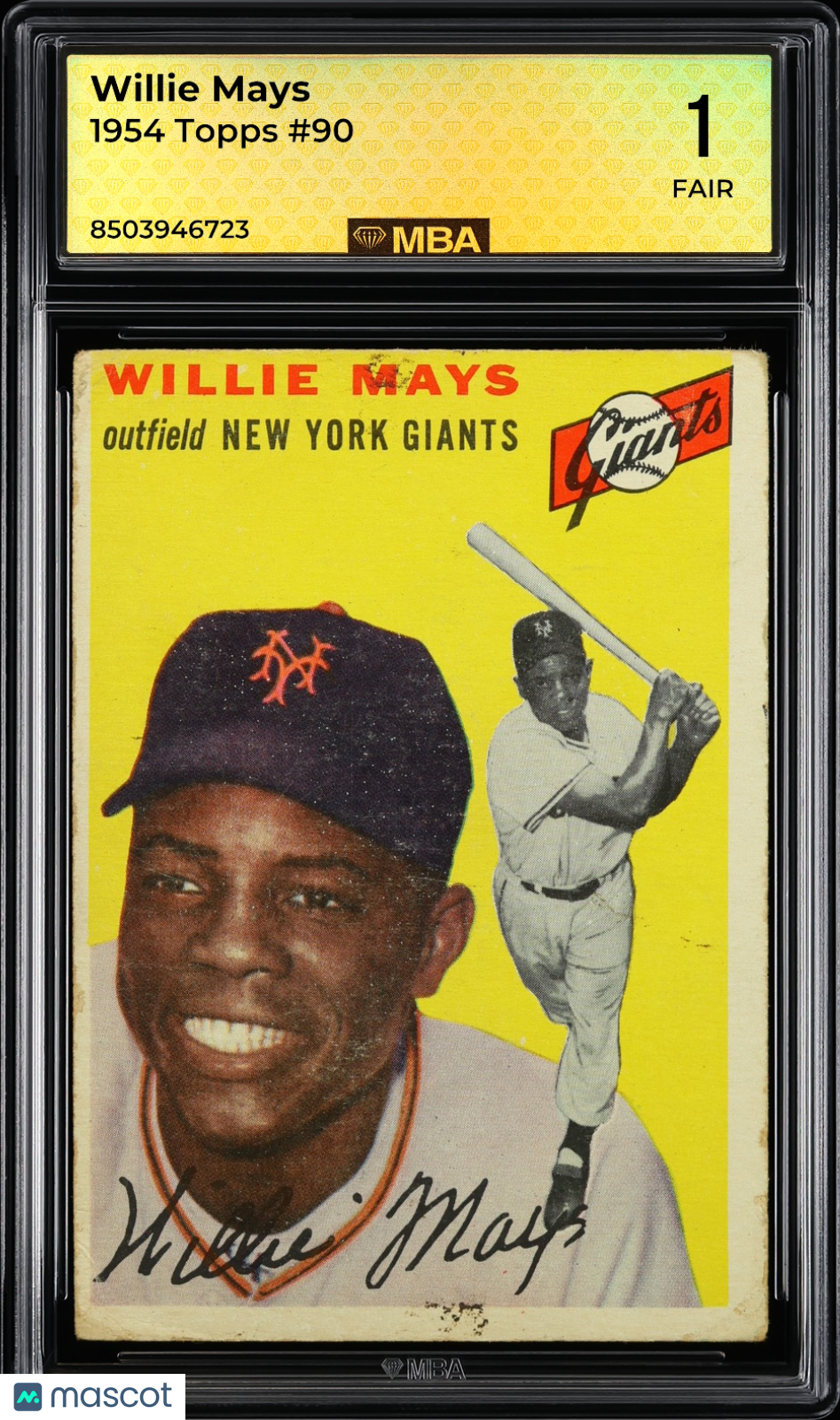 1954 Topps Willie Mays #90 MBA 1