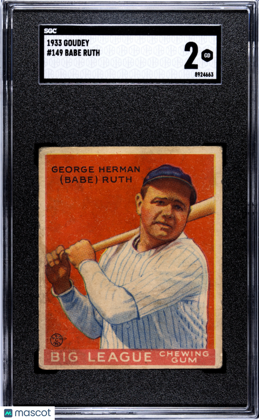 1933 Goudey Babe Ruth #149 SGC 2