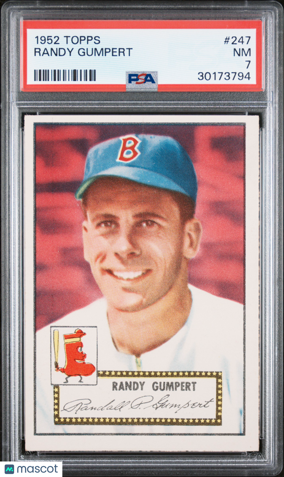 1952 Topps Randy Gumpert #247 PSA 7