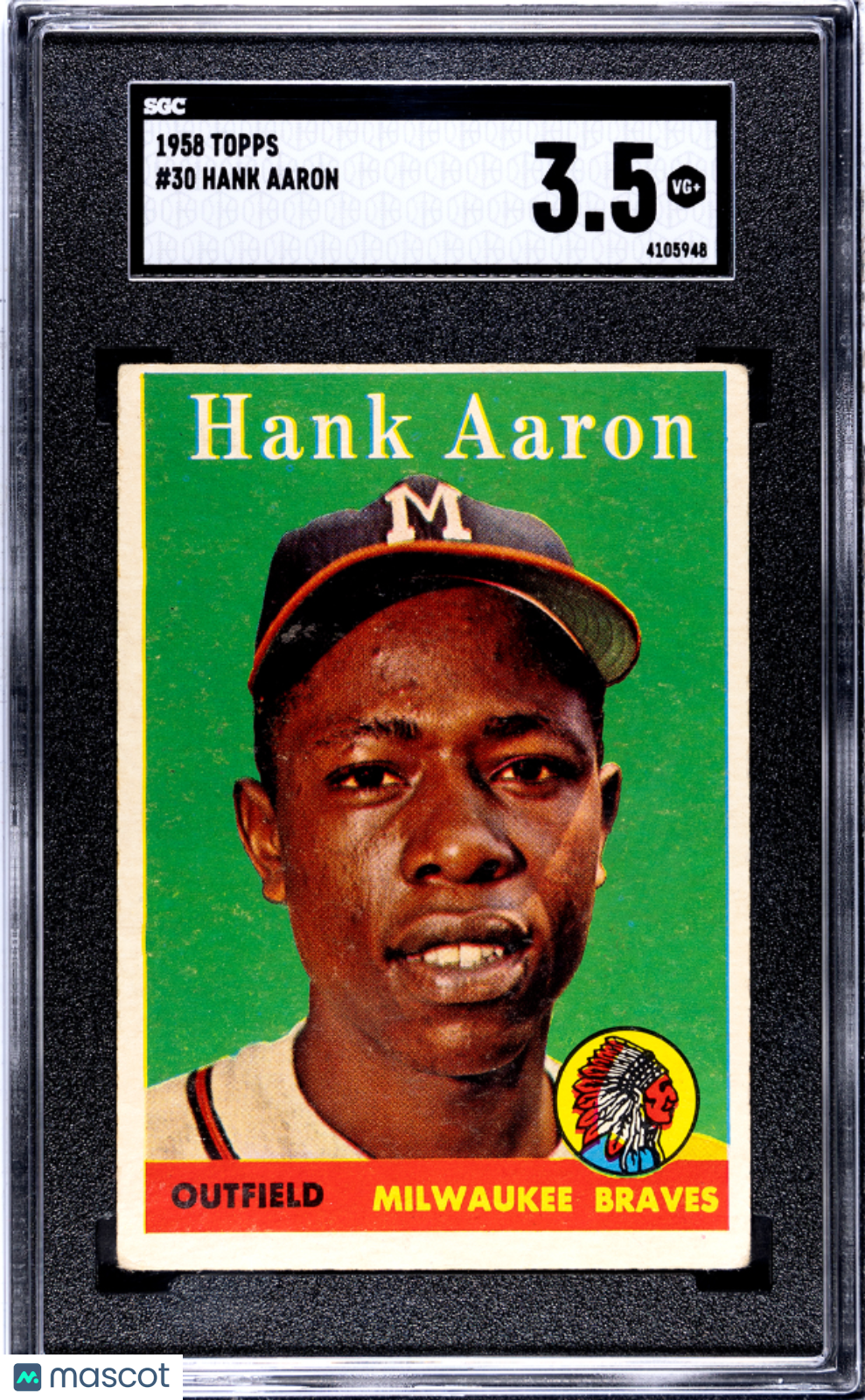 1958 Topps Hank Aaron #30 SGC 3.5