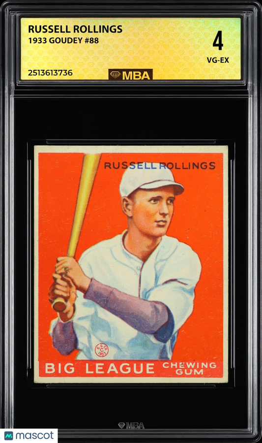 1933 Goudey Russell Rollings #88 MBA 4
