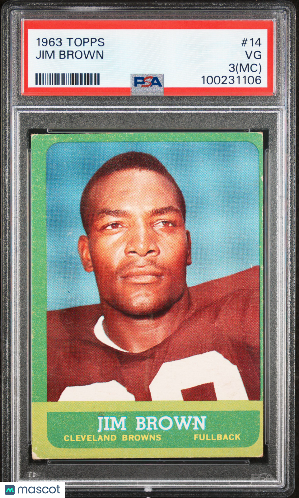1963 Topps Jim Brown #14 PSA 3 MC