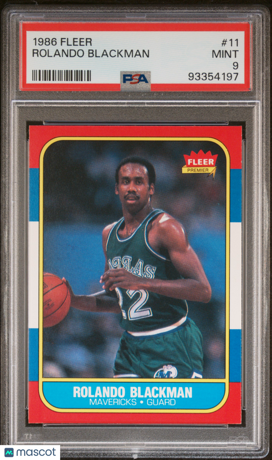 1986 Fleer Rolando Blackman #11 PSA 9