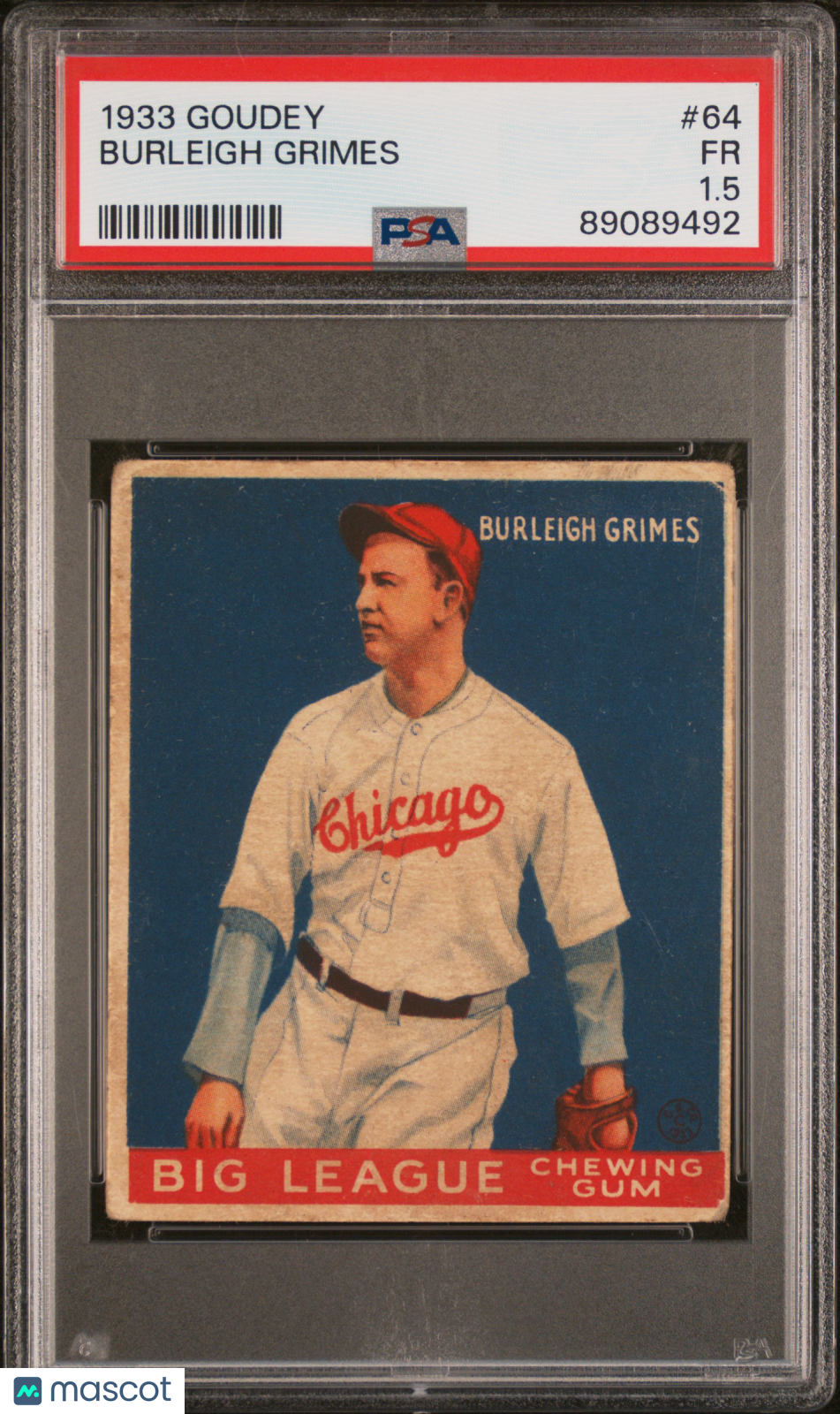 1933 Goudey Burleigh Grimes #64 PSA 1.5