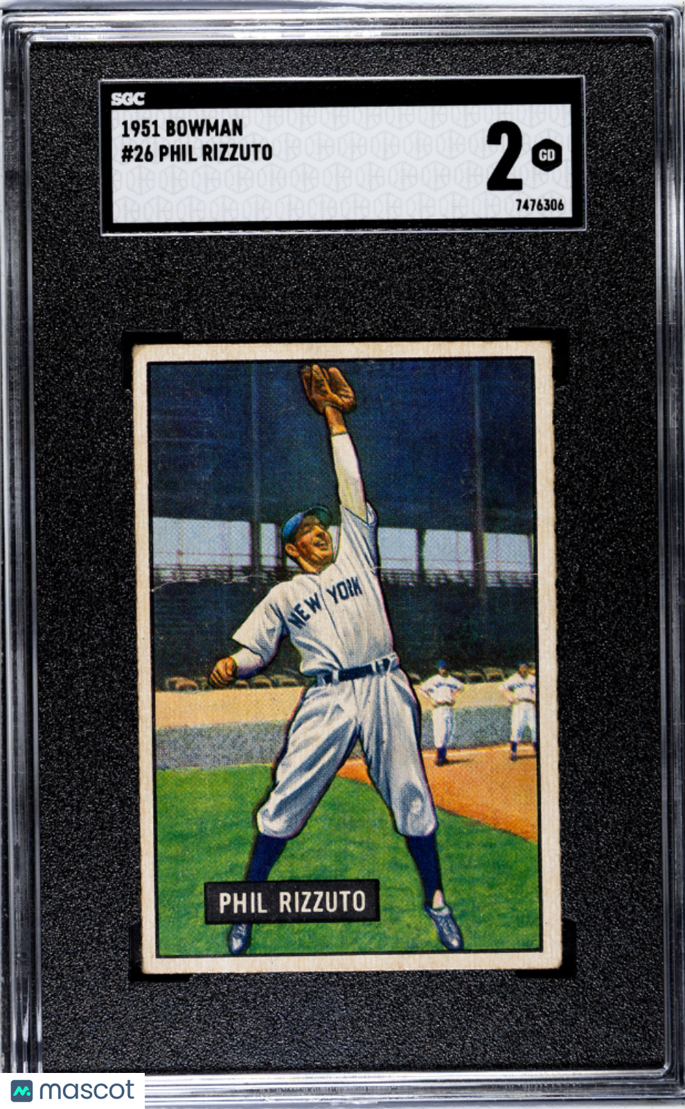 1951 Bowman Phil Rizzuto #26 SGC 2
