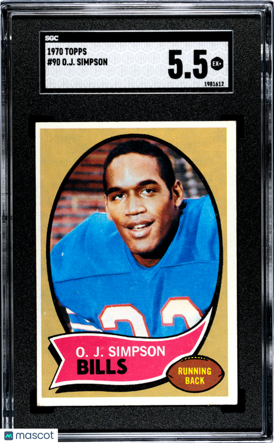 1970 Topps Oj Simpson #90 SGC 5.5