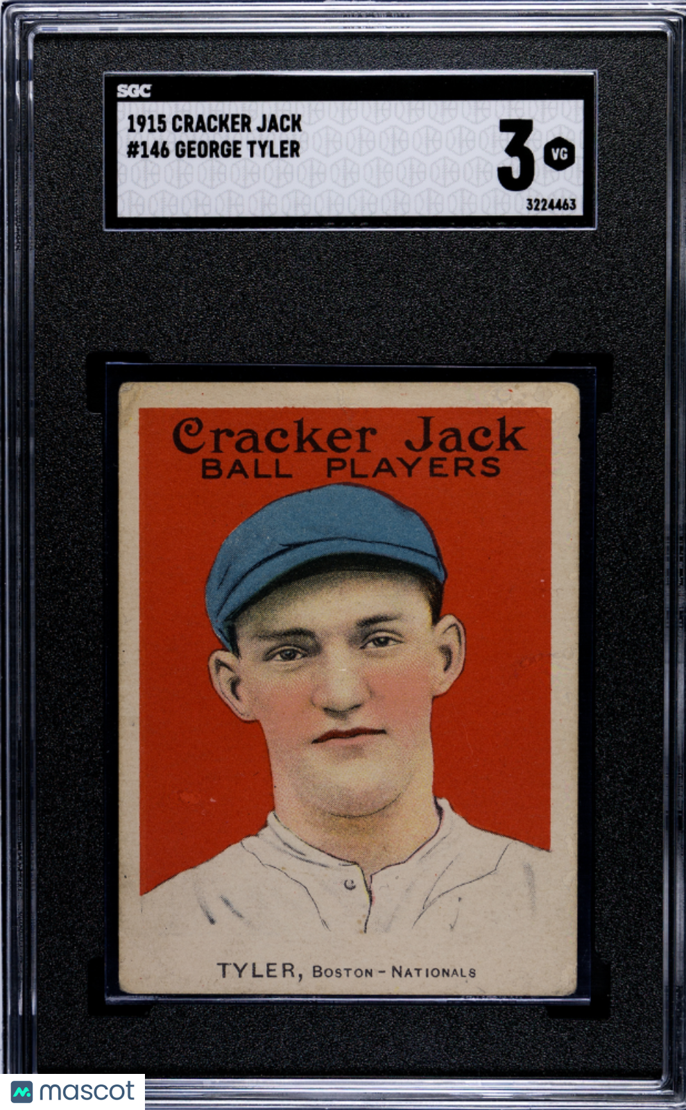 1915 Cracker Jack George Tyler #146 SGC 3
