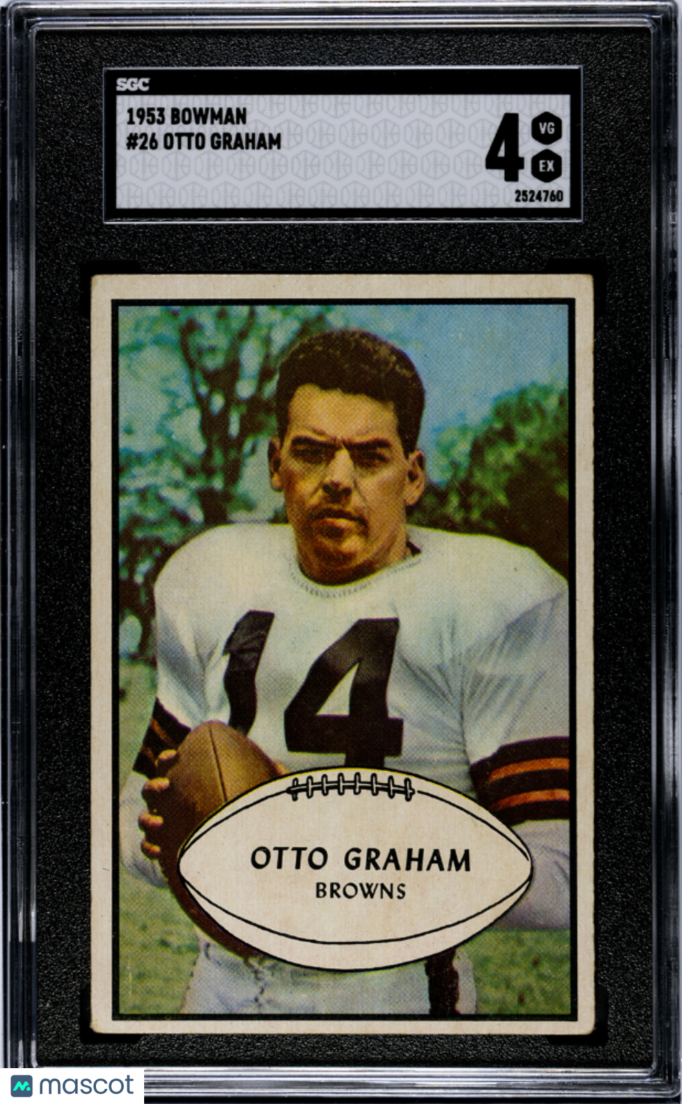 1953 Bowman Otto Graham #26 SGC 4