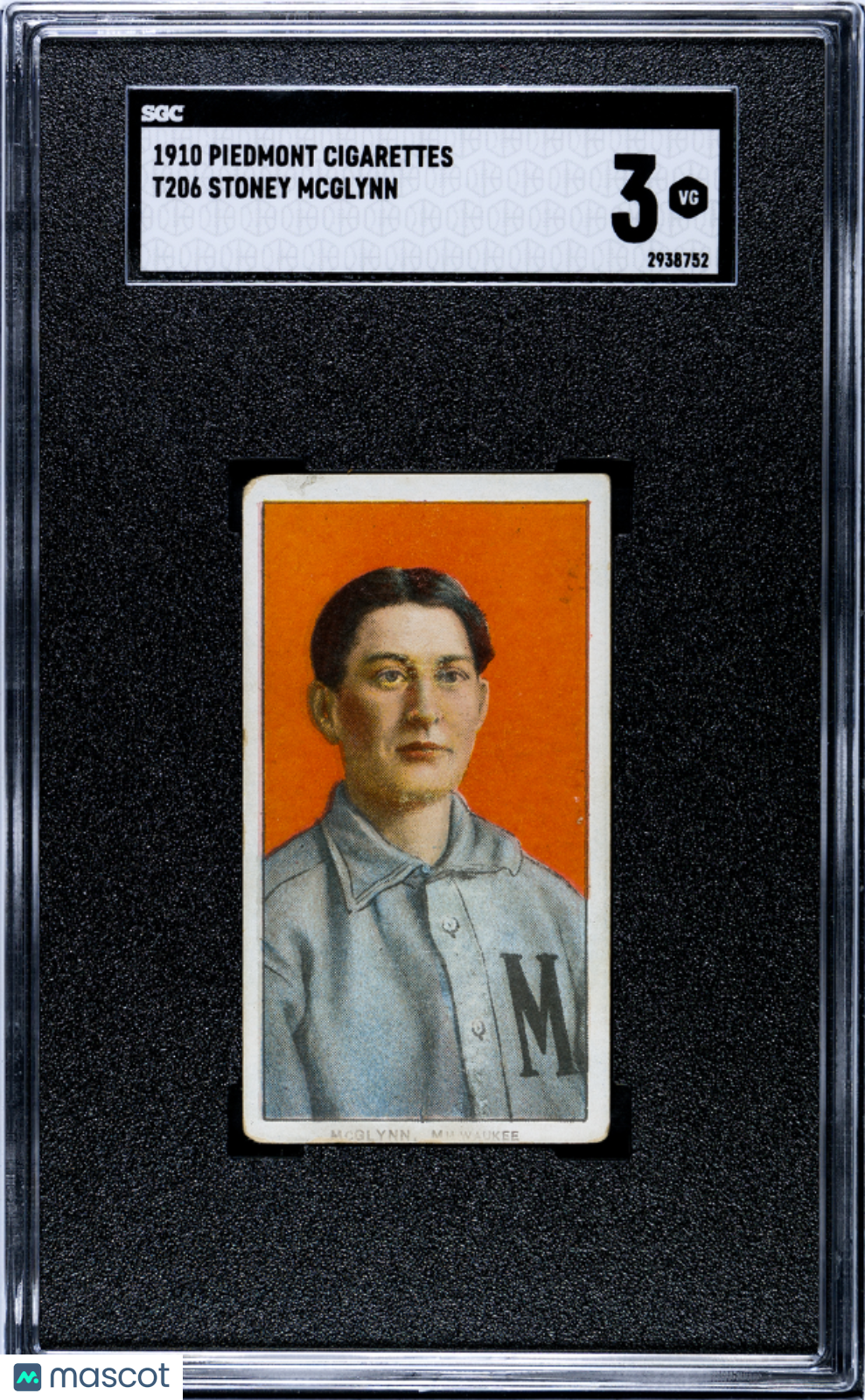 1910 Piedmont Cigarettes (T206) Stoney Mcglynn SGC 3