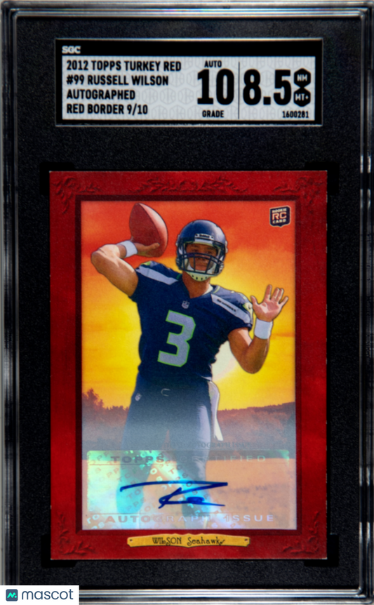 2012 Topps Turkey Red Russell Wilson #99 Autograph Border SGC 8.5 Auto 10