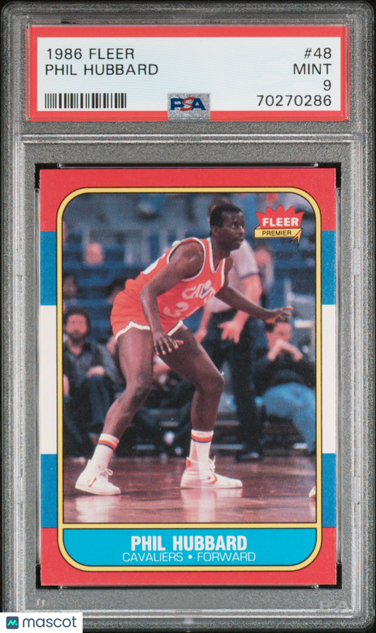 1986 Fleer Phil Hubbard #48 PSA 9