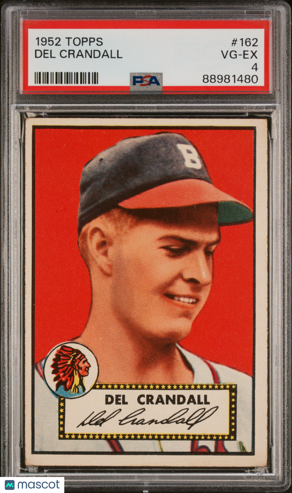 1952 Topps Del Crandall #162 PSA 4