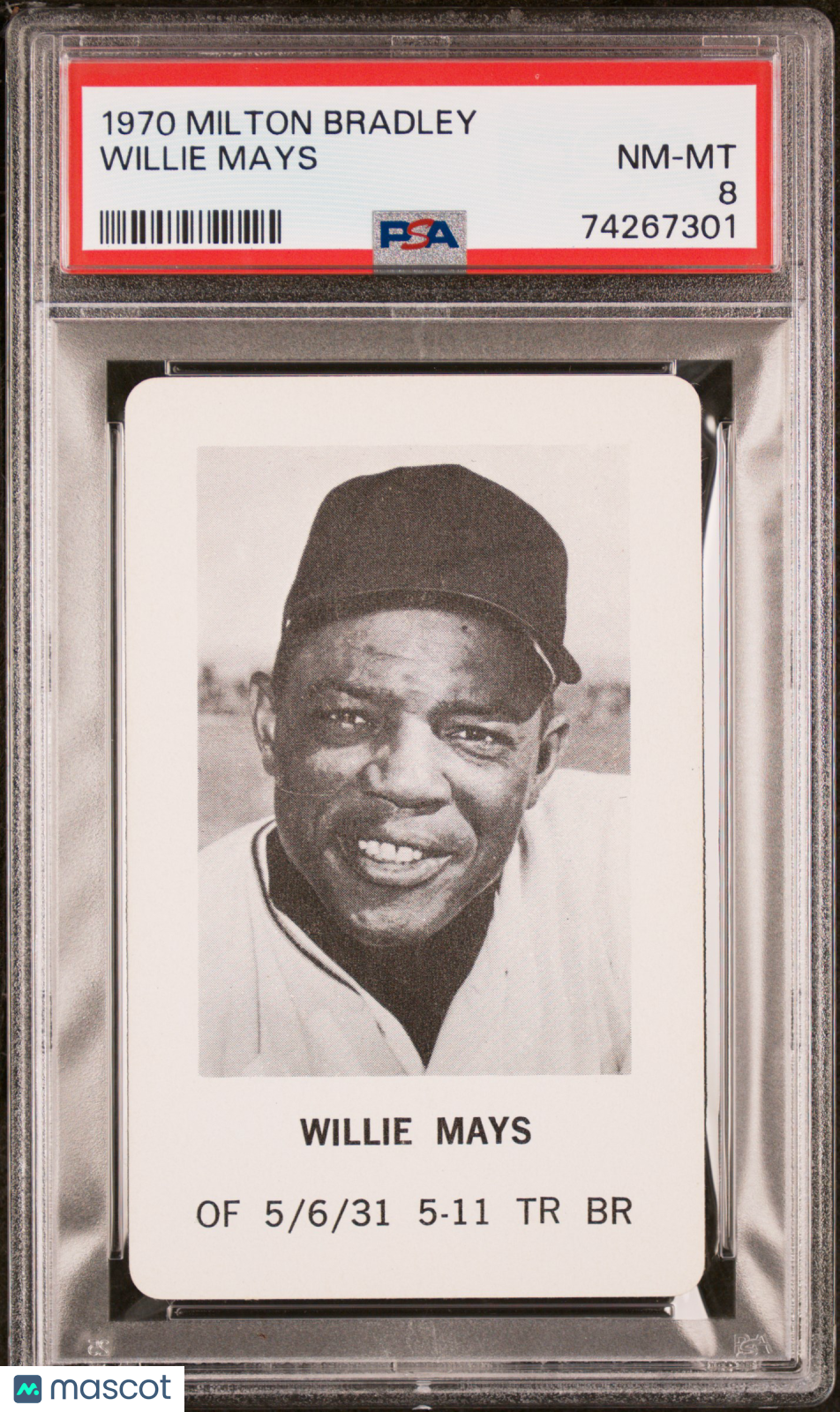 1970 Milton Bradley Willie Mays PSA 8