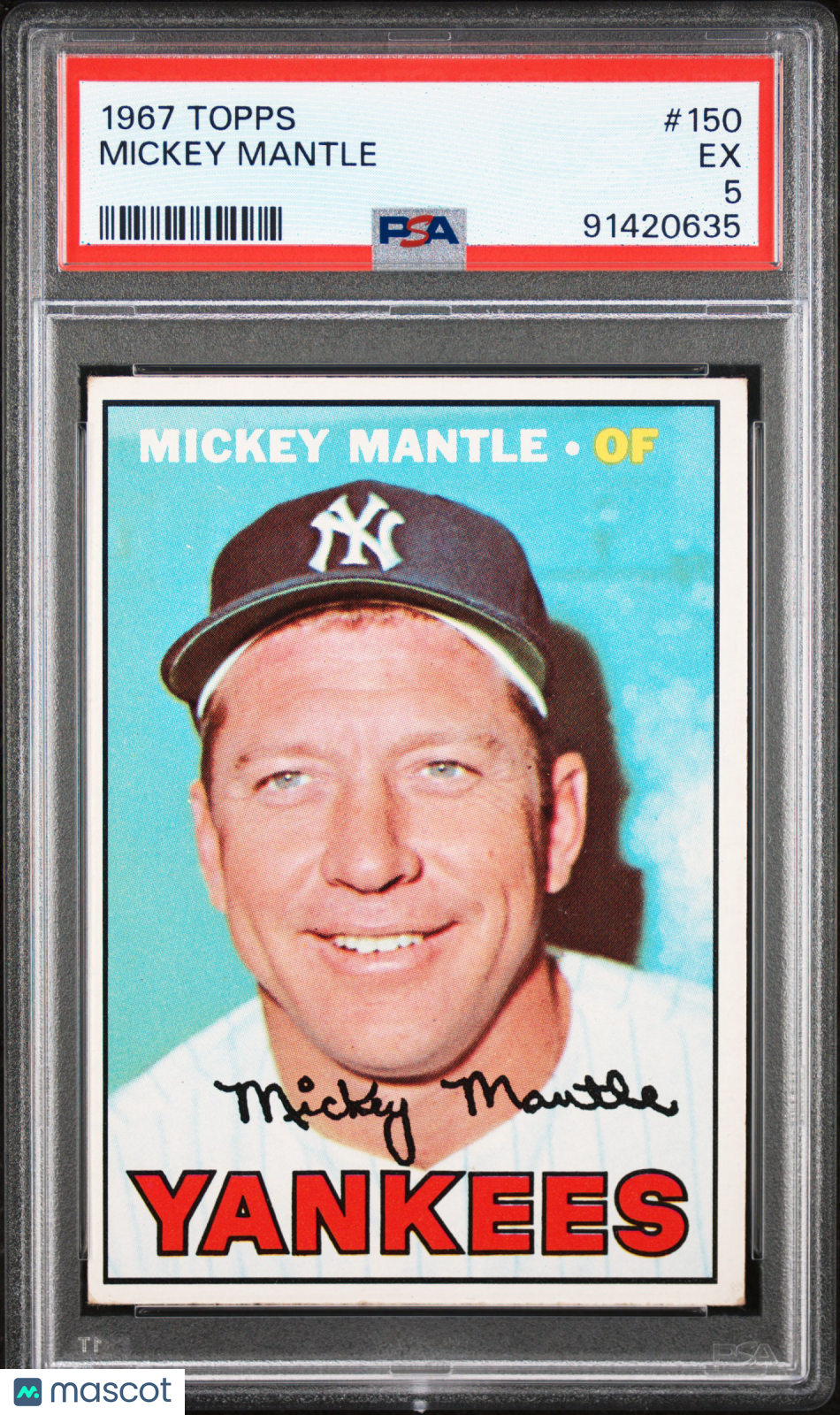 1967 Topps Mickey Mantle #150 PSA 5