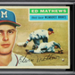 1956 Topps Ed Mathews #107 Gray Back MBA 4