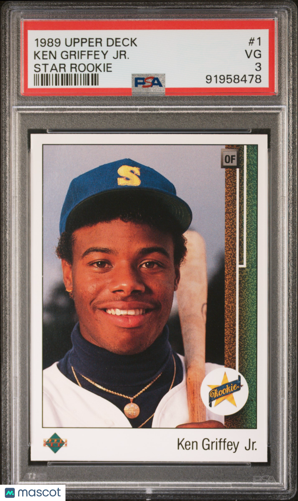 1989 Upper Deck Ken Griffey JR. #1 Star Rookie PSA 3
